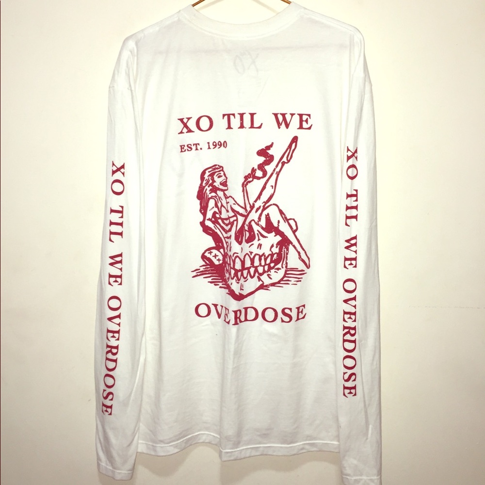 XO The Weeknd White Long Sleeve Tee